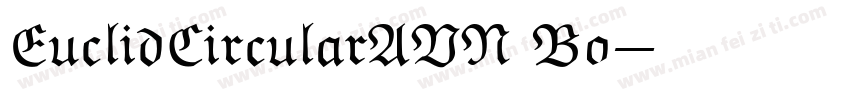 EuclidCircularAVN Bo字体转换
